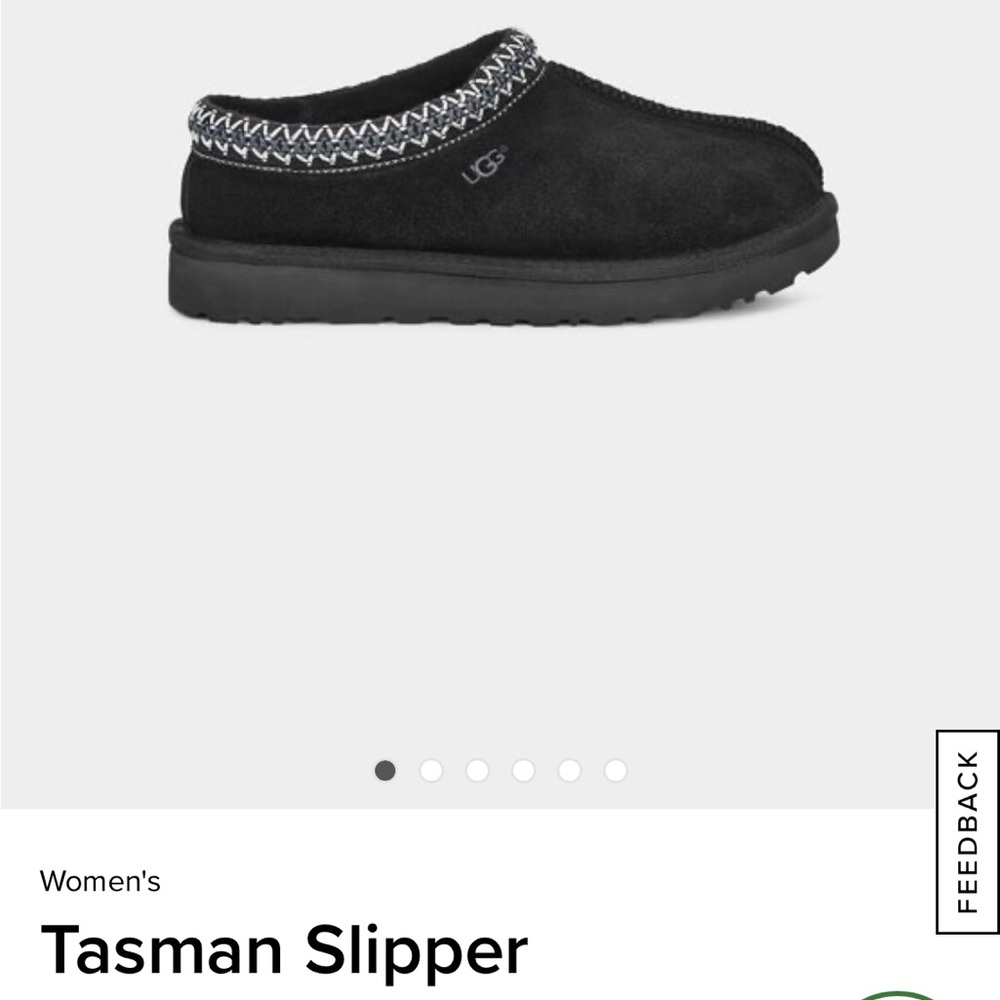 UGG TASMAN WOMENS 10 BLACK